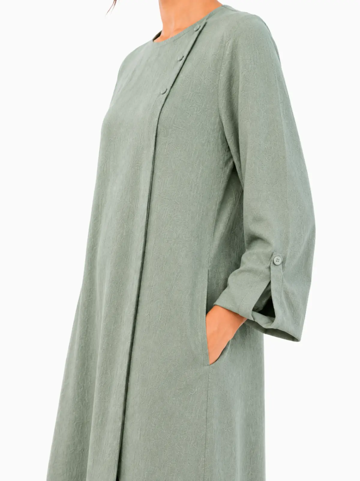 Sage Green Baggy Long Shirt image 2