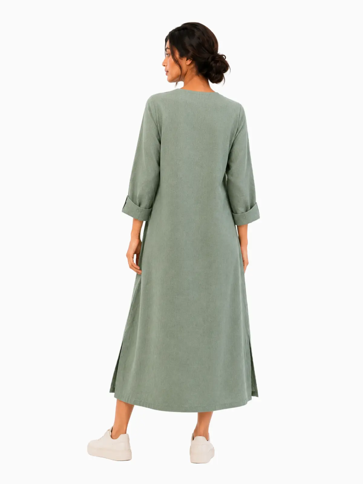 Sage Green Baggy Long Shirt image 3