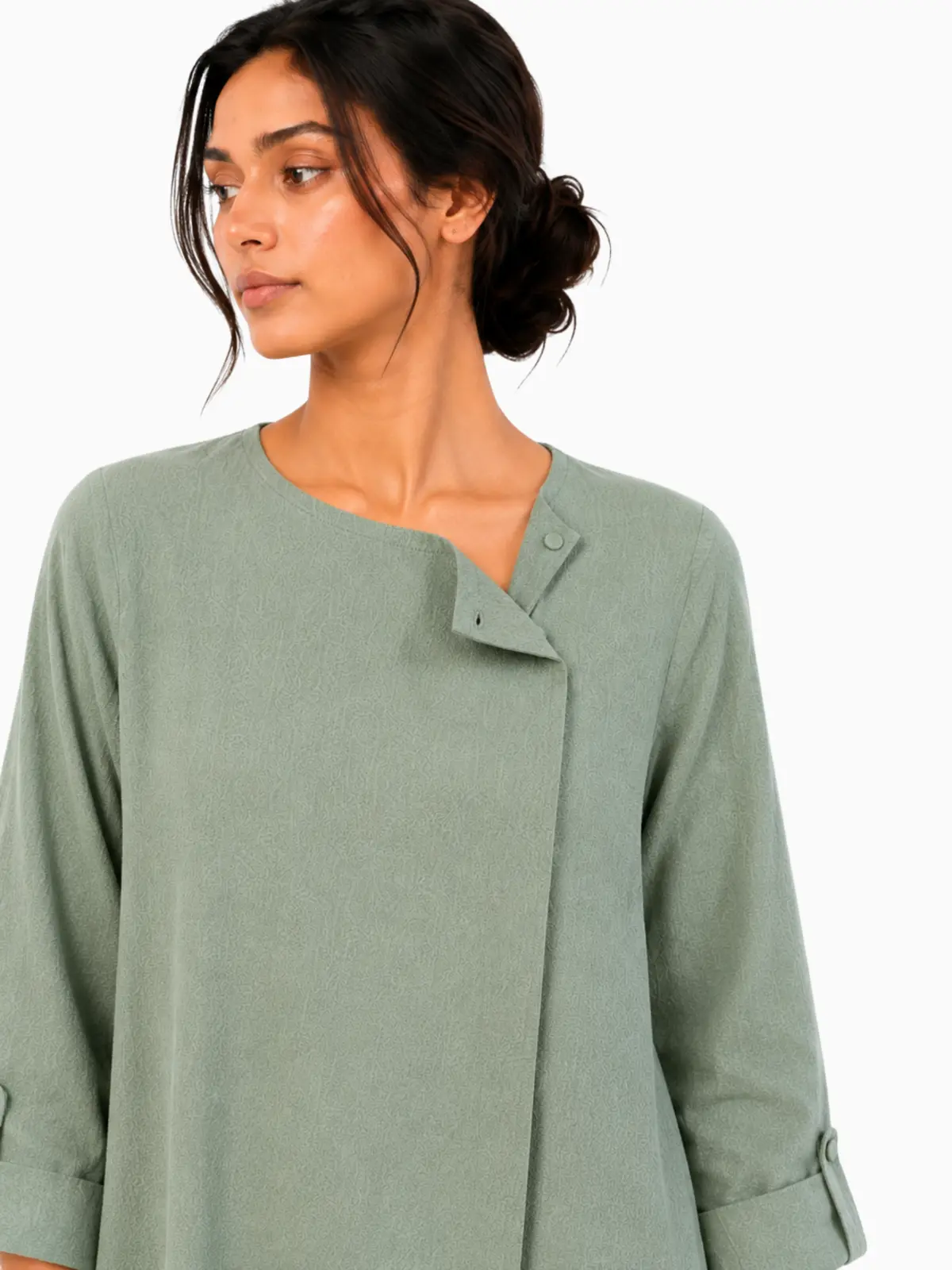 Sage Green Baggy Long Shirt image 4
