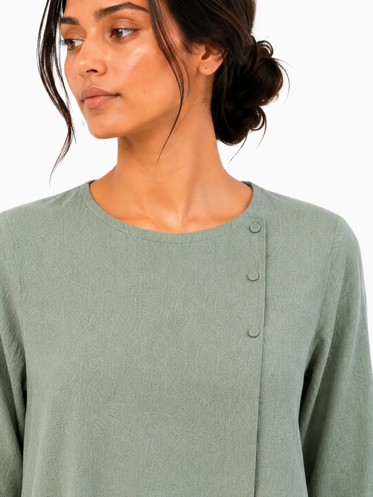 Sage Green Baggy Long Shirt image 8