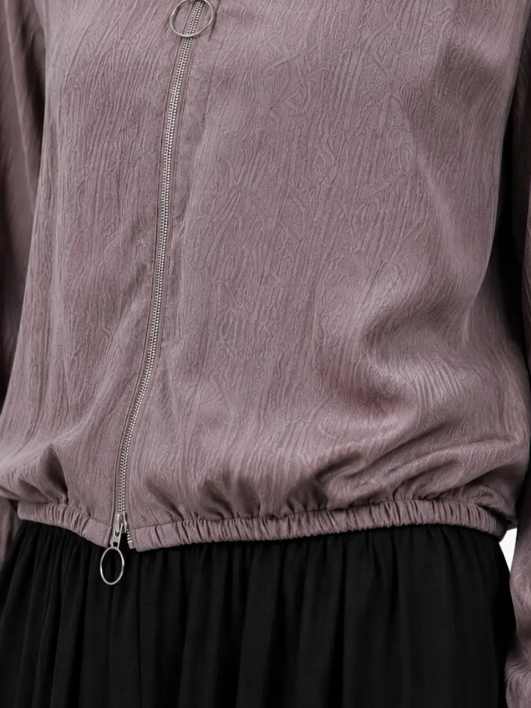 Mauve Textured Jacket with Black Balloon Pants image 8